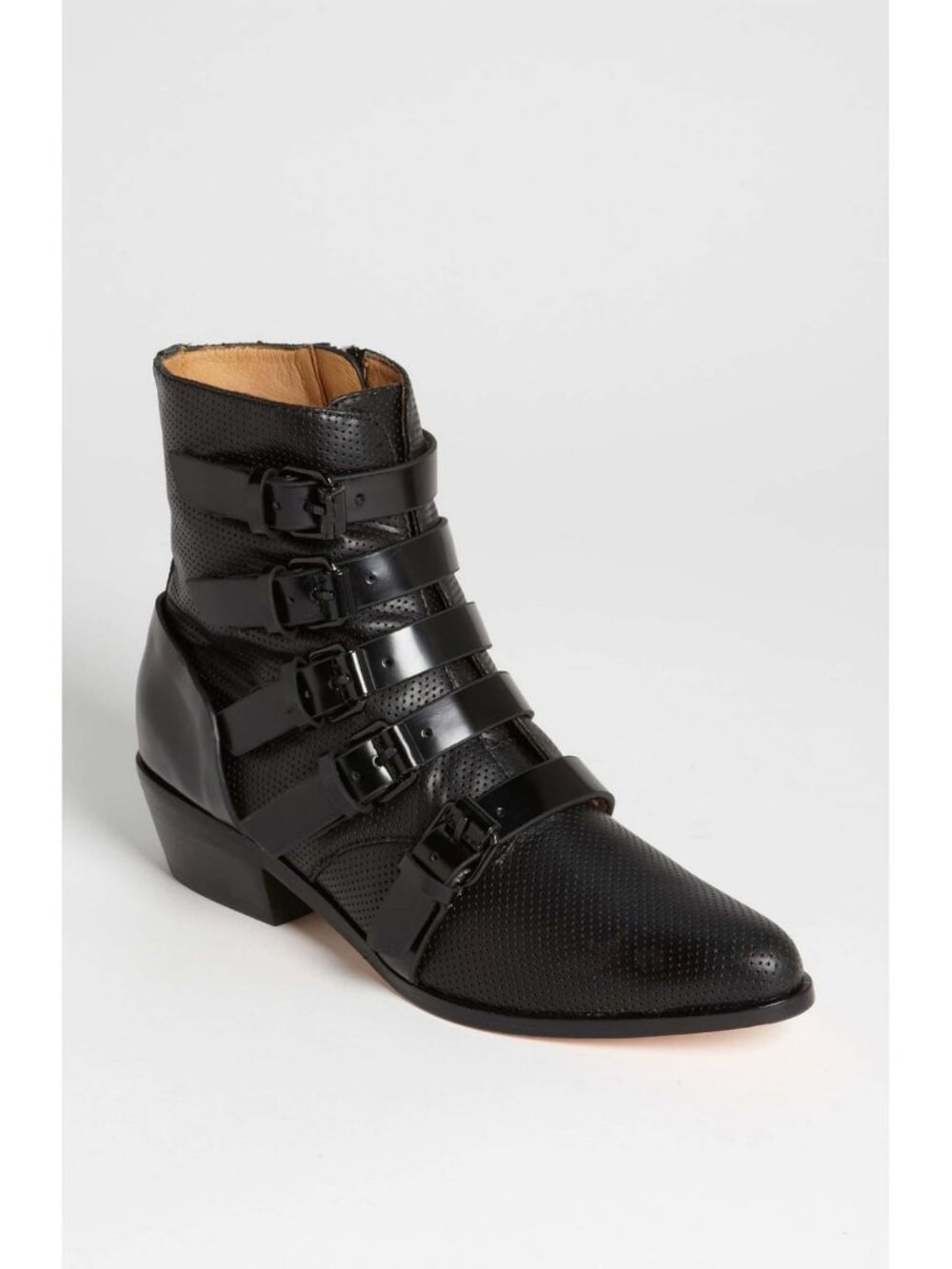 Gwen Stefani L.A.M.B. Odd Perforated Ankle Boots Booties